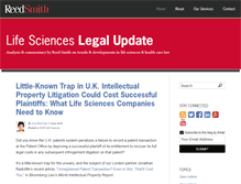 Tablet Screenshot of lifescienceslegalupdate.com